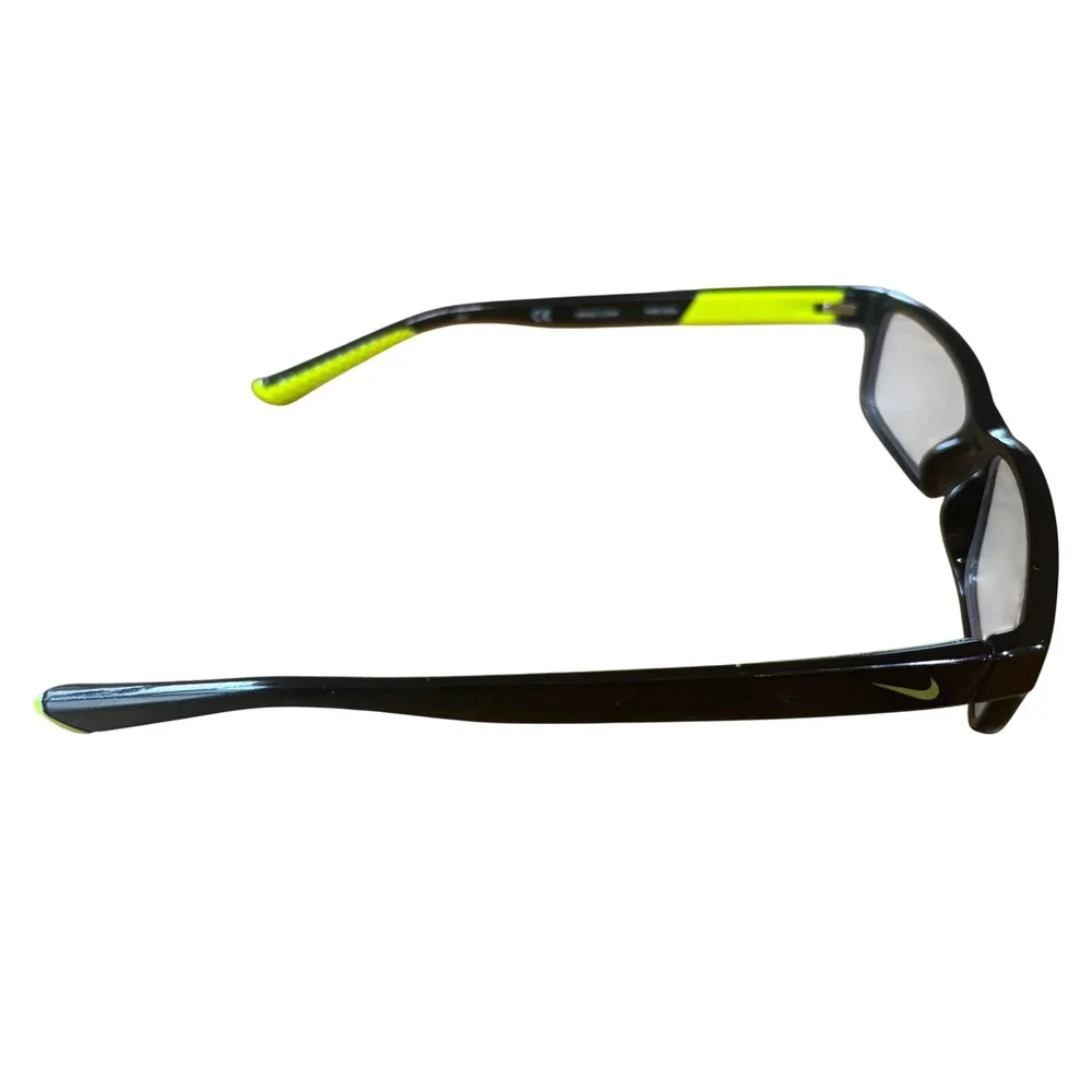 Nike 5534 Kids Eyeglasses Frames Black Volt Green Rectangular 48-15-130‎ 015